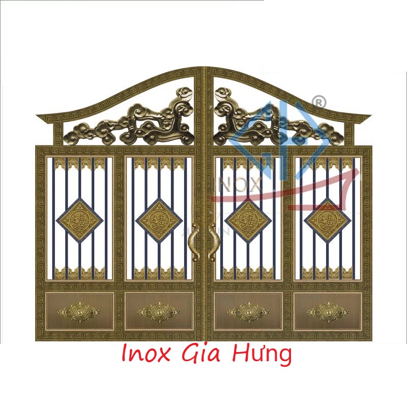 Cửa Cổng Inox Hoa Văn / Màu - 07